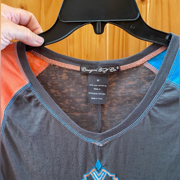 Cowgirl Tuff M Long Sleeve Embroidered Long Sleeve Top - Picture 3 of 9